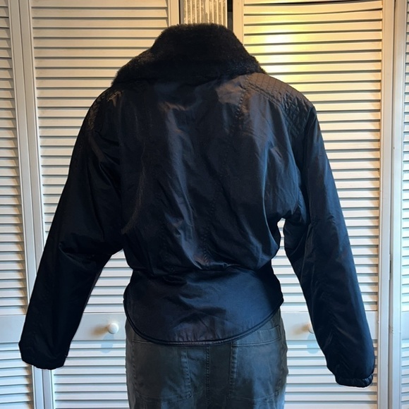 Vintage 80's OSSI  Skiwear Black Moto Style Ski Jacket Sz M - Picture 5 of 14